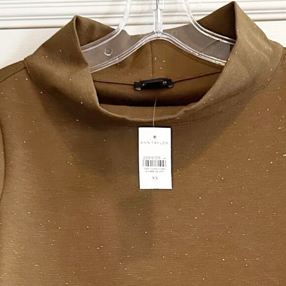 Ann Taylor Funnel Neck Ponte Knit Top Shirt Extra Small XS NWT - Picture 13 of 14